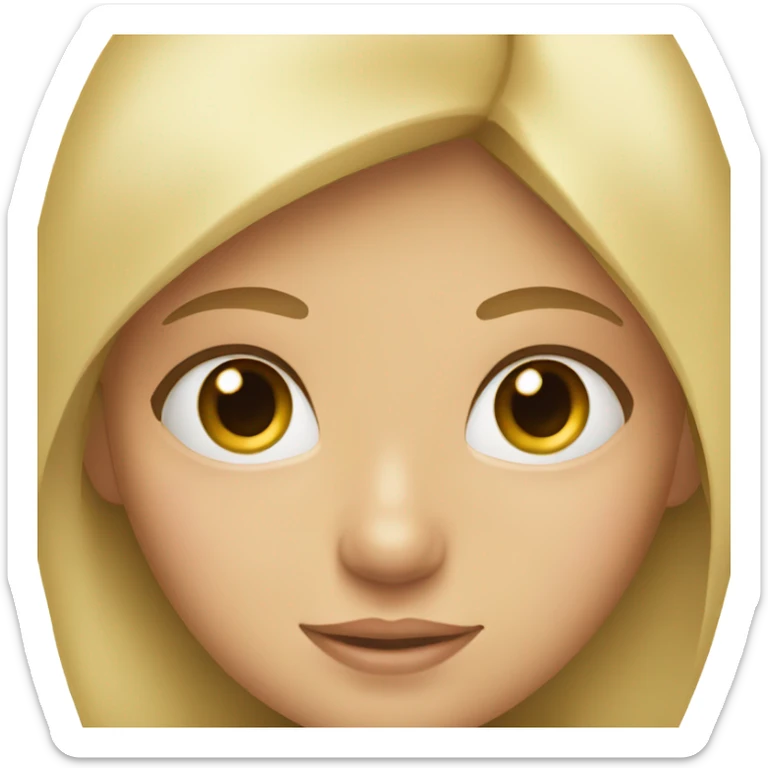 girl with blonde hair and hazel eyes sticker