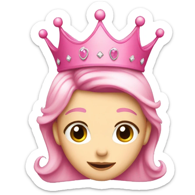 Pink princess crown  sticker