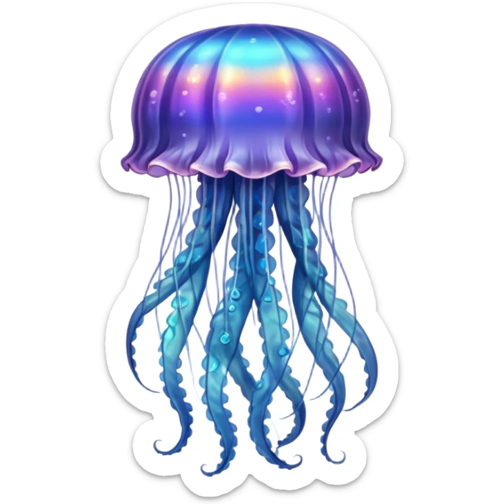 a beautiful jellyfish with a medieval design, medieval coat of arms style, heraldic elements, shield background, elegant and regal sticker