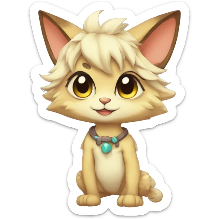 Anthro cool cute kawaii LiLaiRa-Modern-Vernid-Fakémon Full Body sticker