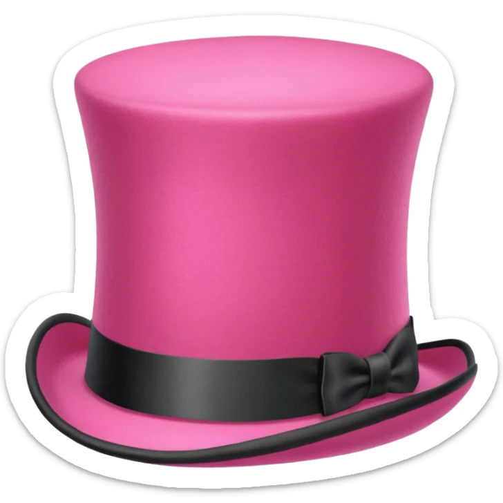 Pink top hat sticker