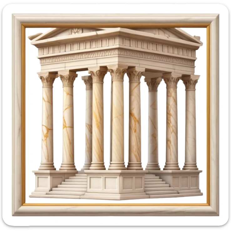 The Library of Celsus Landmark Emoji – Depicting its marble facade, carved columns, and statues. sticker