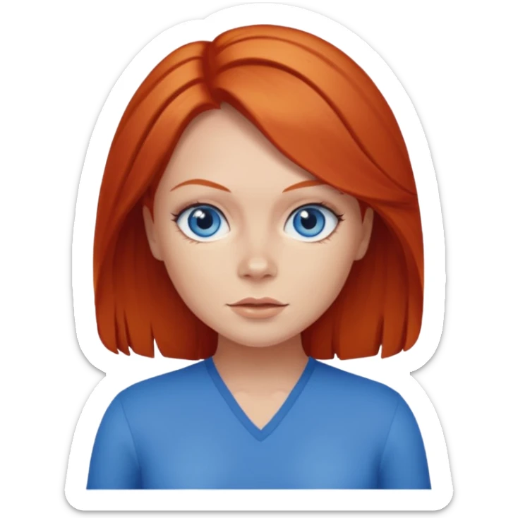 Ginger Spice with blue eyes sticker