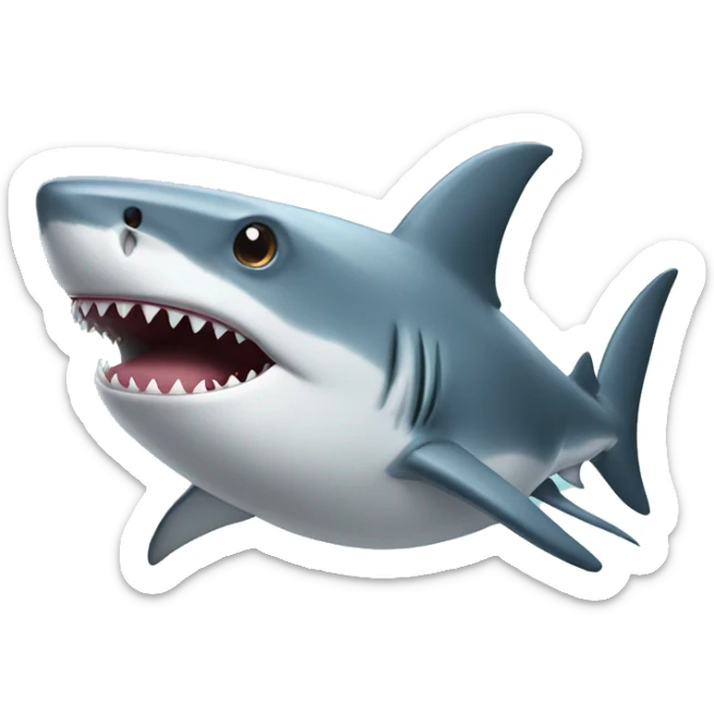 Shark with a top hat sticker