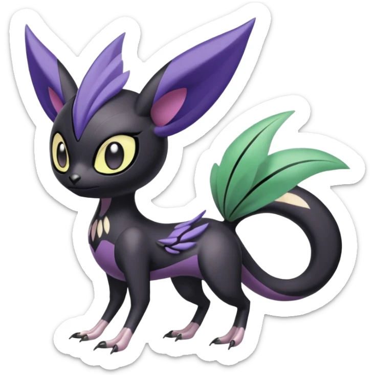 Meloetta-Nargacuga-Noibat-Pokémon-Fakémon-fusion-hybrid-creature sticker