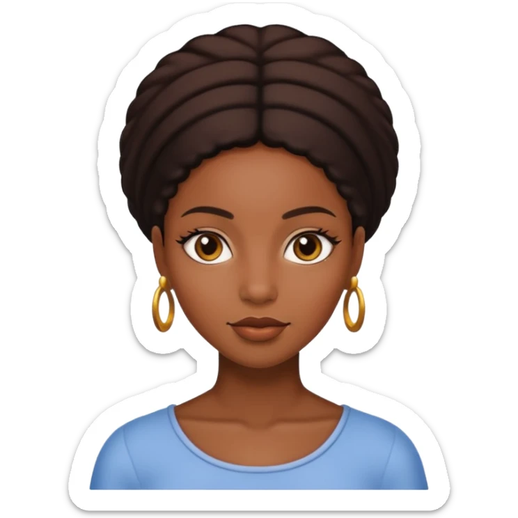 woman of God (black girl, super feminine and pretty) sticker