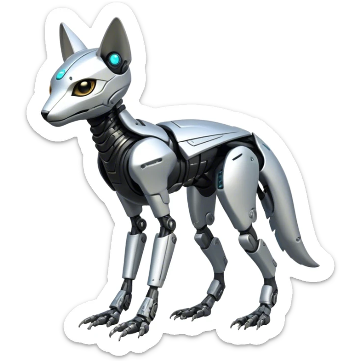 Modern Futuristic Cyborg-Vernid-Trico-species by LiLaiRa full body sticker