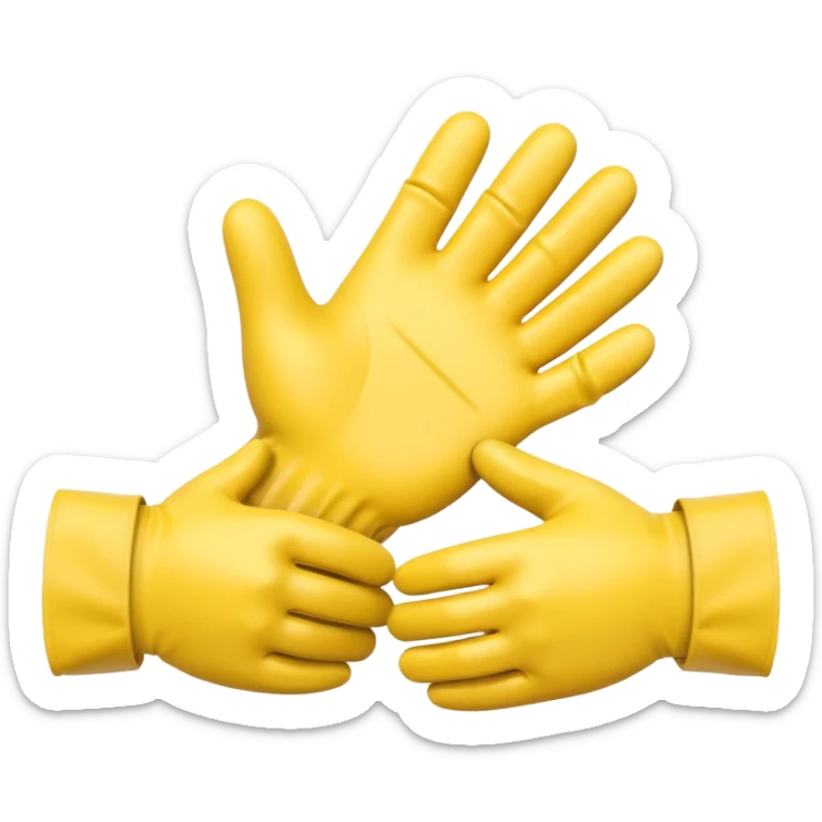 Make a self-clasping handshake emoji in the style of the usual emoji of a handshake sticker
