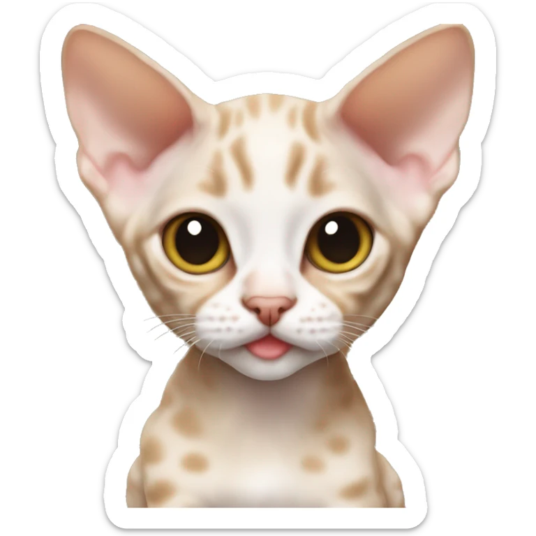 Devon rex kitten sticker