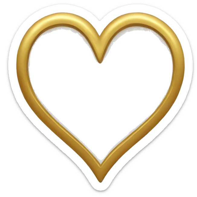 gold heart  sticker