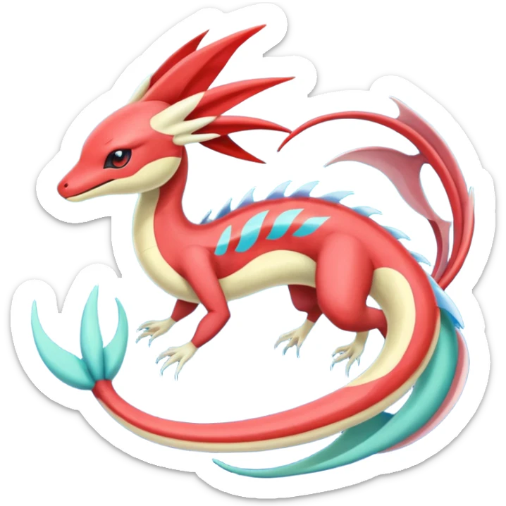 Meloetta-Milotic-Inteleon-Heliolisk-Helioptile-Salamence-Salandit-Latias-Fakémon-creature-hybrid sticker