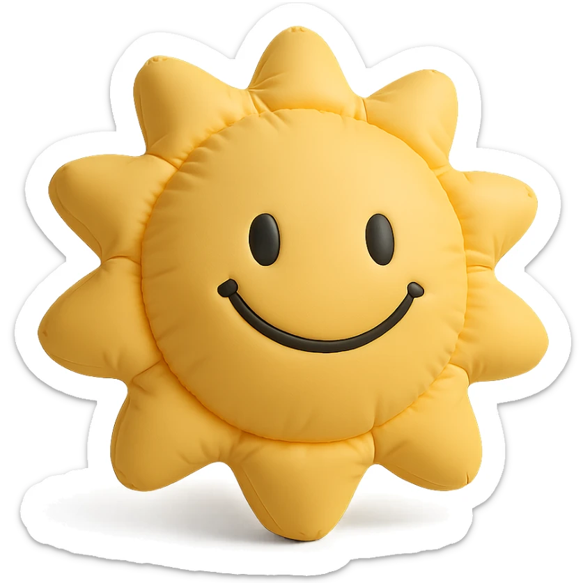 smiling sun sticker