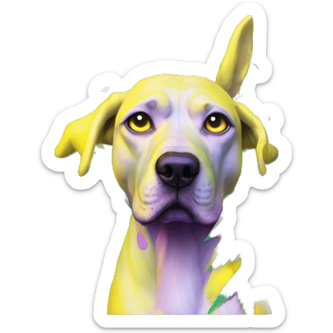 420 .Zombie_ Vaporwave black holographic oilslick zombie unicorn dog smoking yellow caution tape hemp leaves Pegasus hemp plants sticker