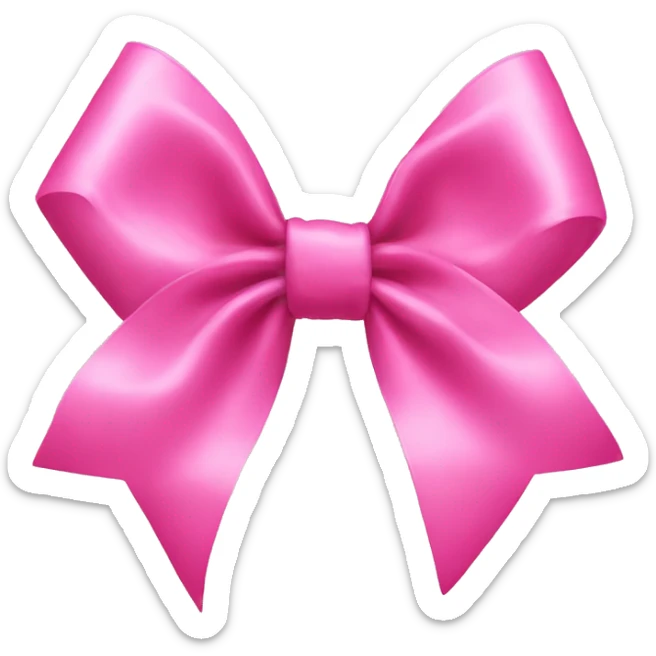Pink bow sticker
