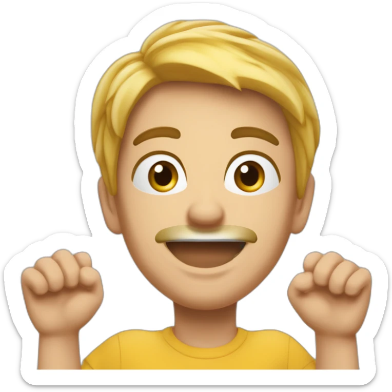 Je voudrais un émoticône qui montre quelqu'un sautant de joie, comme s'il venait de remporter une grande victoire ! sticker