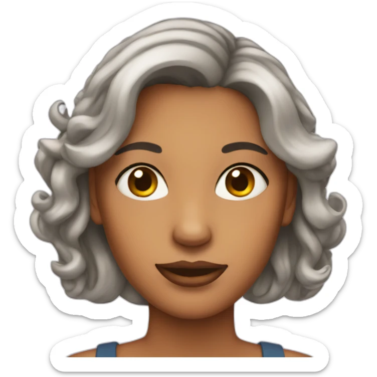 Lady with earrings sticker