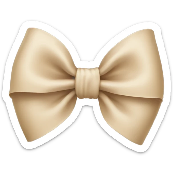 Beige bow sticker