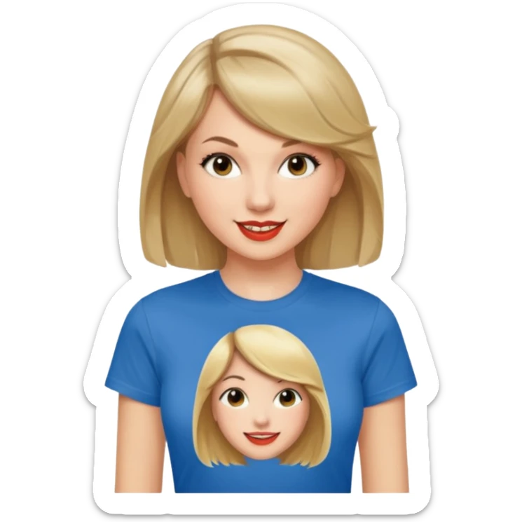Realistic portrait of women fan of Taylor Swift   sticker