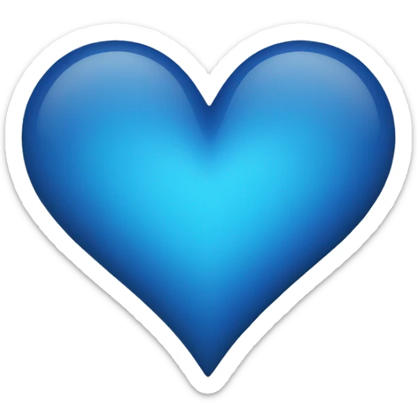 Blue heart sticker