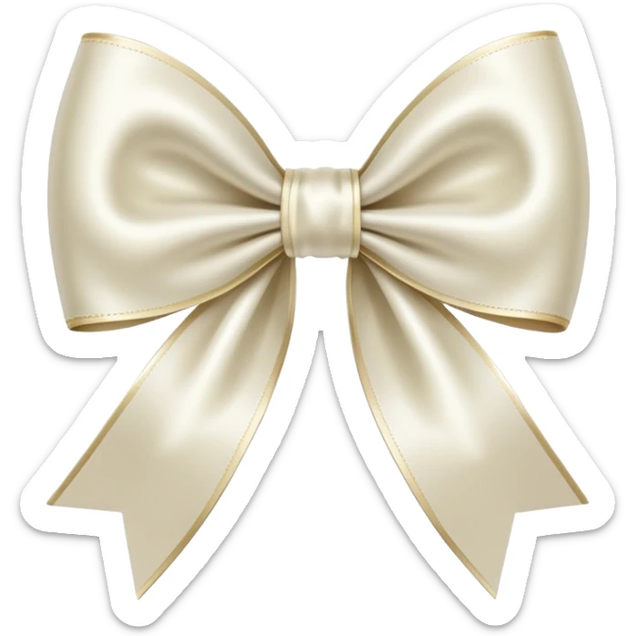 Ivory bow sticker