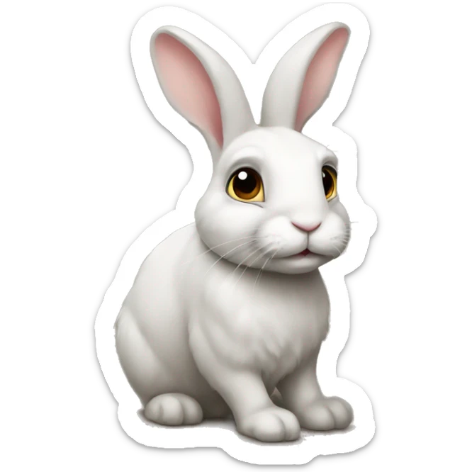 rabbit painting sticker