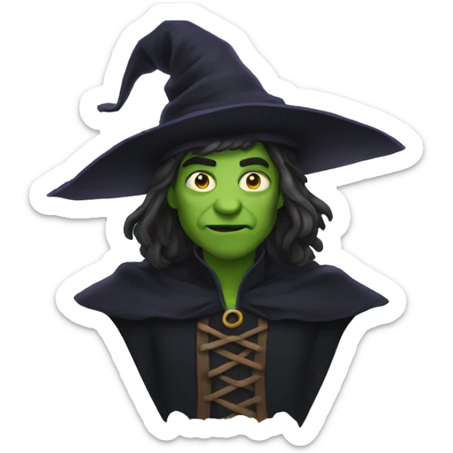 man witch sticker