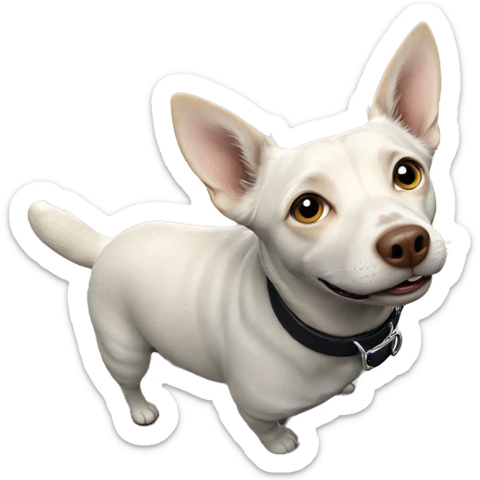 realistic portrait of a collar pet sticker