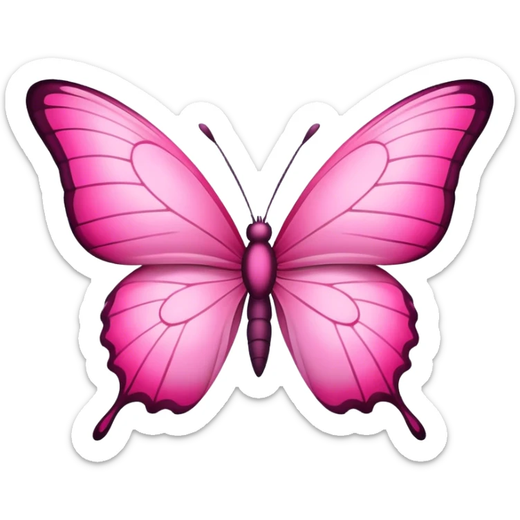 pink butterfly sticker