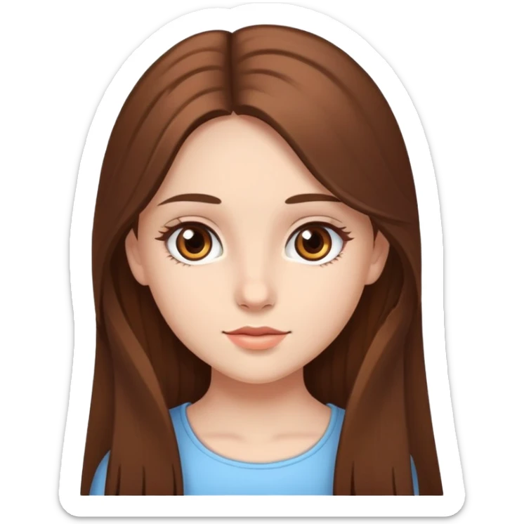 A girl that looks like eliana and she is the beautiful girl in the world sticker