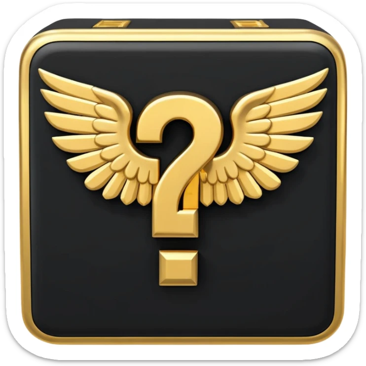 It's appearance is black and white, the black part being the main part of the lucky block while the question marks and corners are white; It carries 2 wings on each side like the other Lucky Blocks. sticker