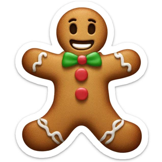 Gingerbread man sticker