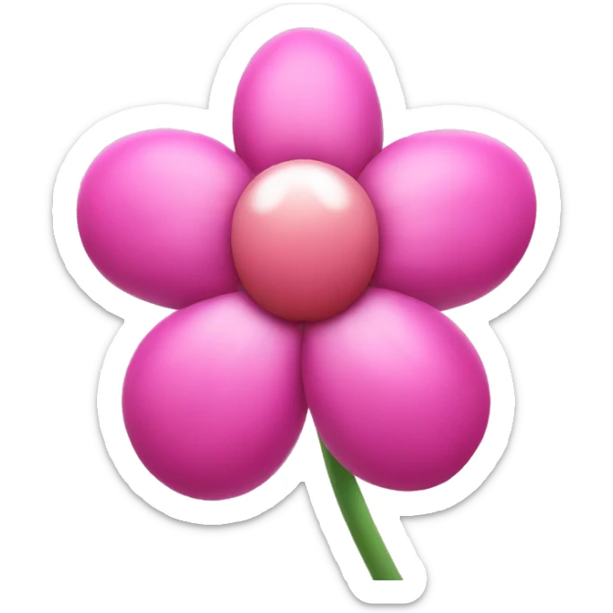 Pink flower sticker