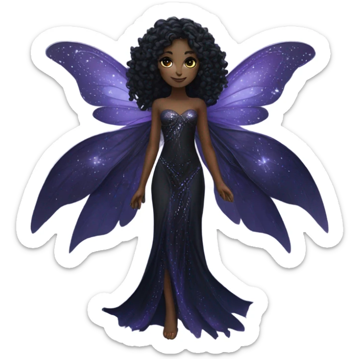 Black fairy sticker