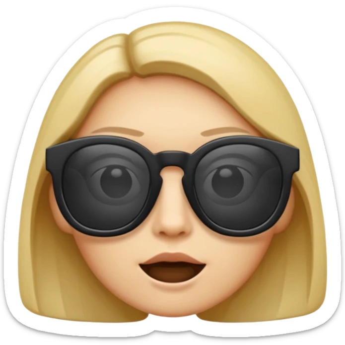 Black glasses sticker