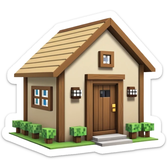Minecraft house sticker