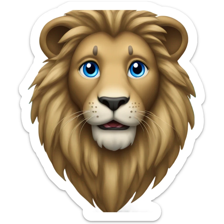 A lion with blue eyes holding the Bavarian flag in its paw. sticker