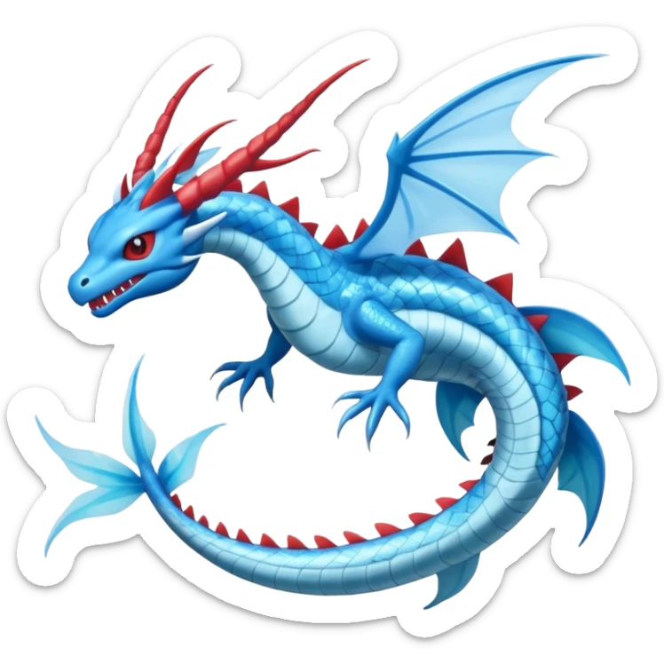 Salamence-Amaura-Gyarados-Flygon-Dragonair-fusion-hybrid-creature  sticker