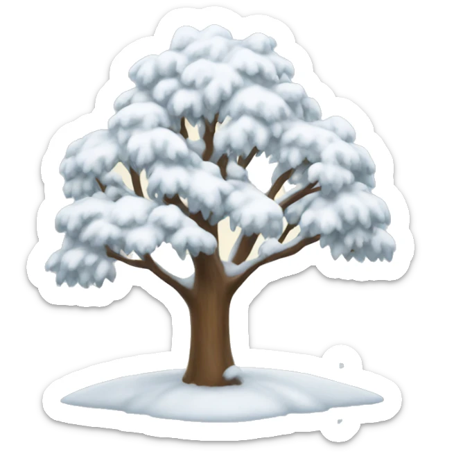 Snowy tree sticker