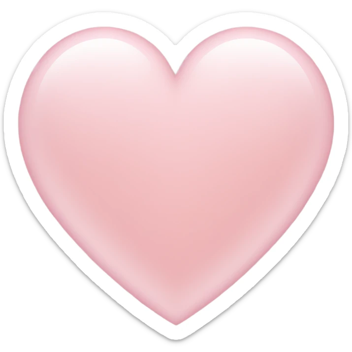 Light pink heart sticker