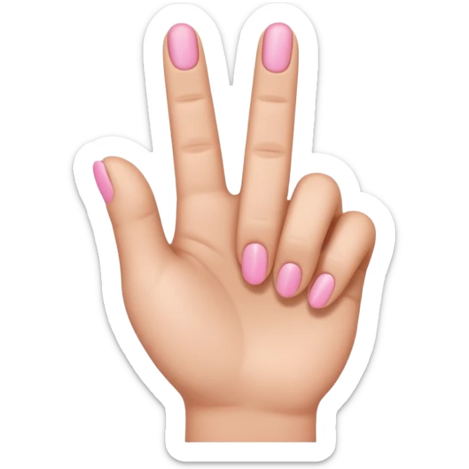 Back-of-hand emoji, only the pinky finger raised. Thumb not extended; index, middle, ring curled to palm. Not horns, not shaka. 3D emoji style, centered. sticker