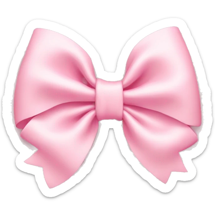 light pink bow on light pink bow sticker