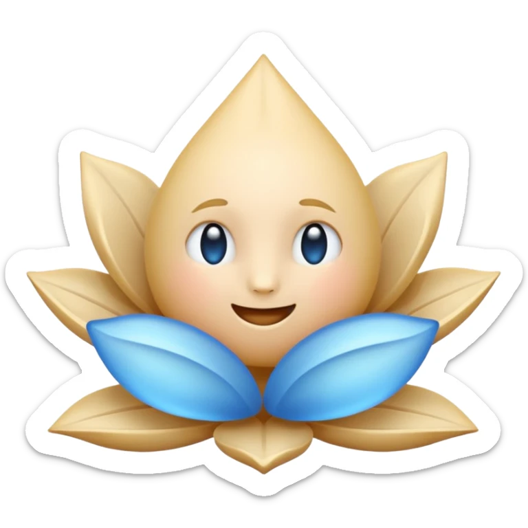lotos emoji, a slight glow
acceptable сolors: blue, light blue, warm white, light sandy sticker