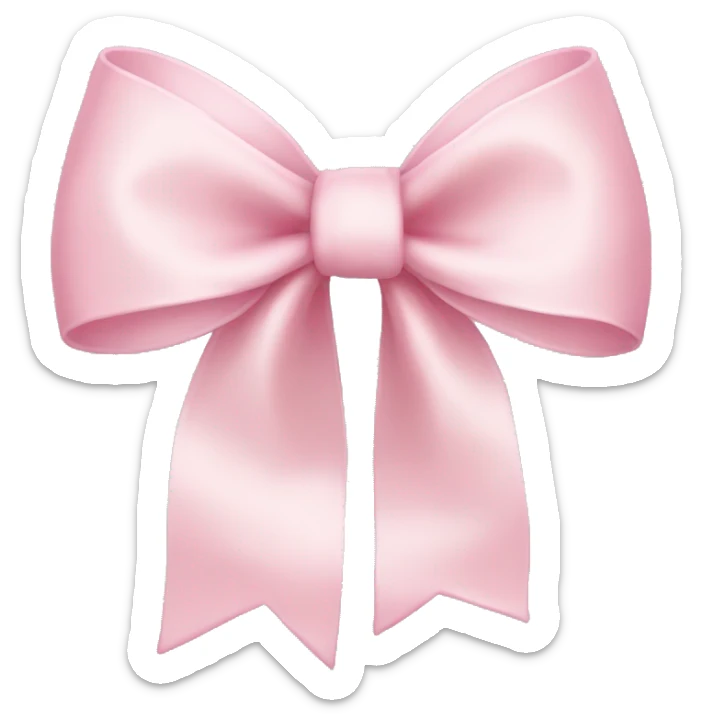 light pink bow sticker