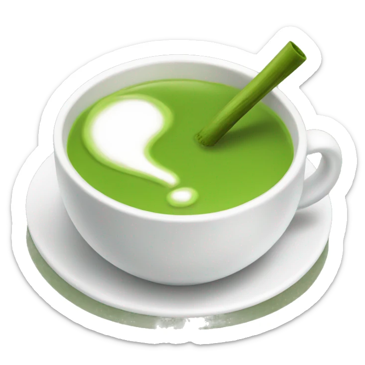 Matcha tea sticker