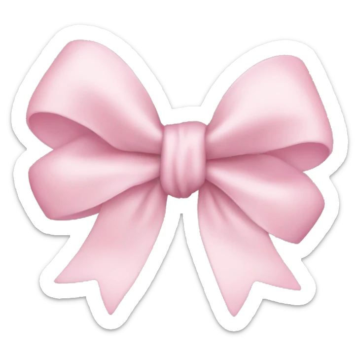 Light pink bow sticker