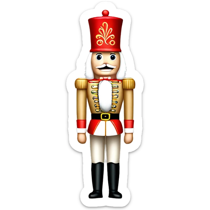 life-size beige nutcracker sticker