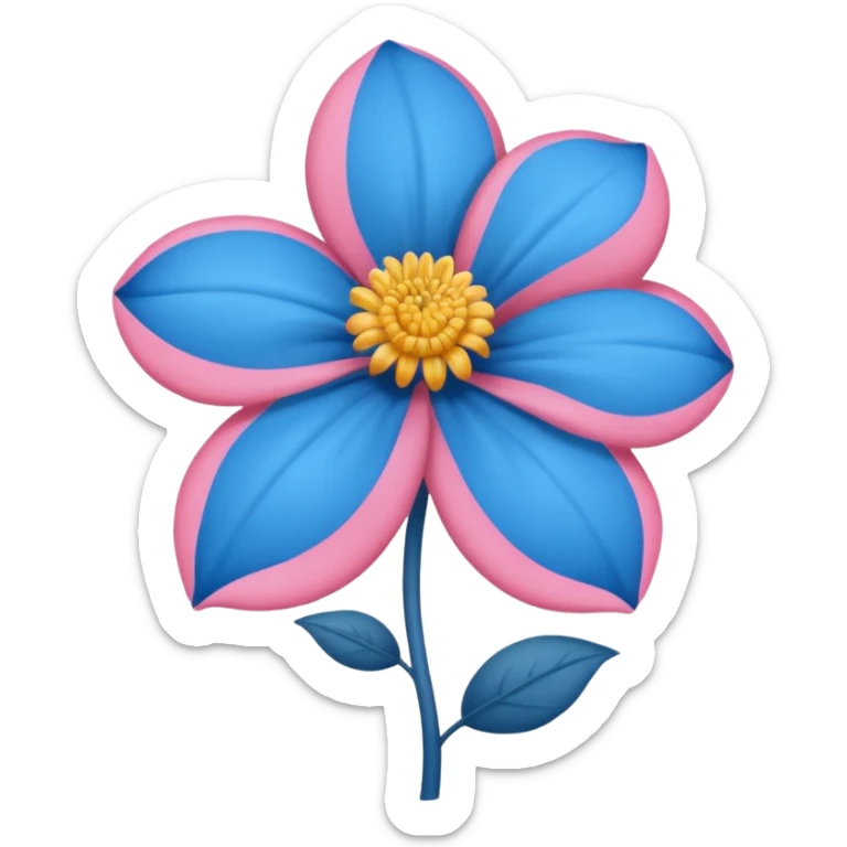 Apena faça uma Flor de uma cor azul q nem uma rosa mucha sticker