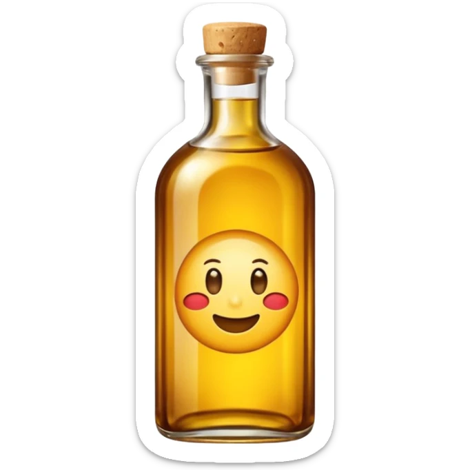 sesame oil emoji - bottle filled with oil  with a label that reads sesame oil sticker