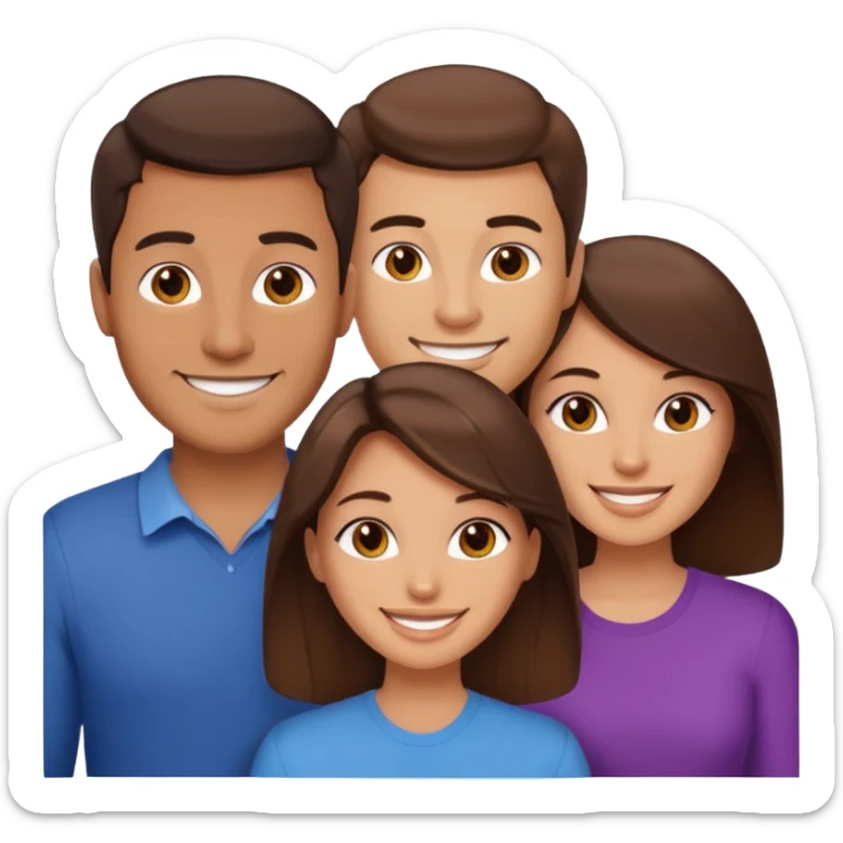 Un trouple : deux hommes  et une femme qui sont tensemble , ils sont tous blanc et brun  sticker