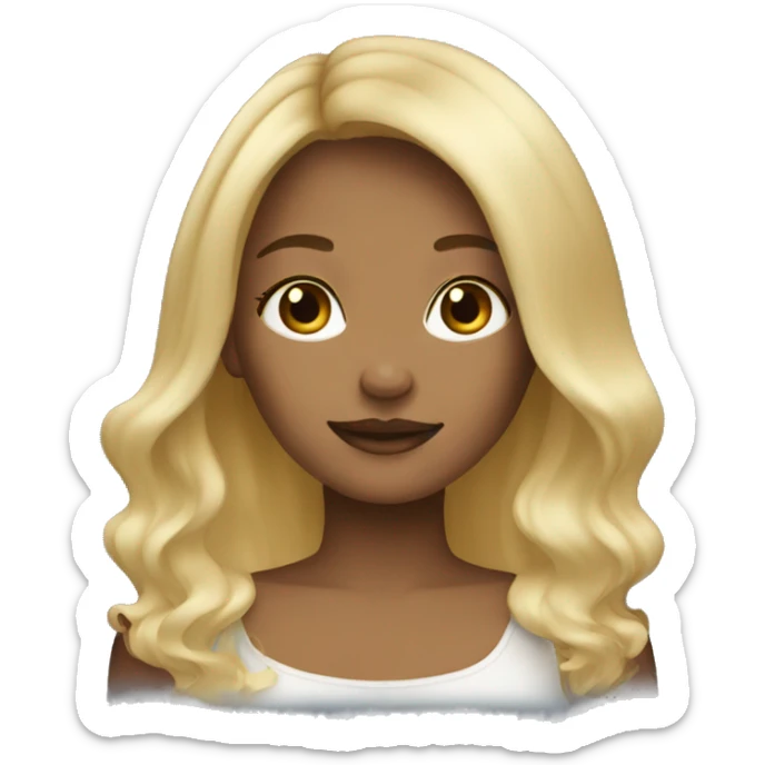 Blonde ombre girl sticker